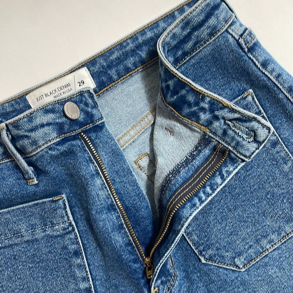 JUST BLACK DENIM high waist wide leg jeans - Picture 3 of 9